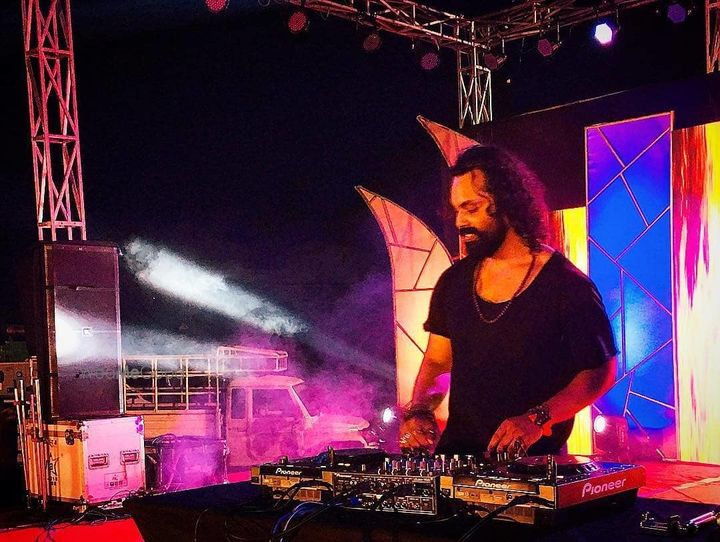 Indian DJ performing at an event